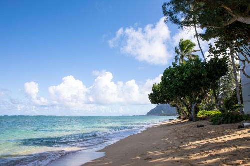 Punaluu Apartment | Breezy Beachfront Bali-Style Haven 180 Degree OceanView