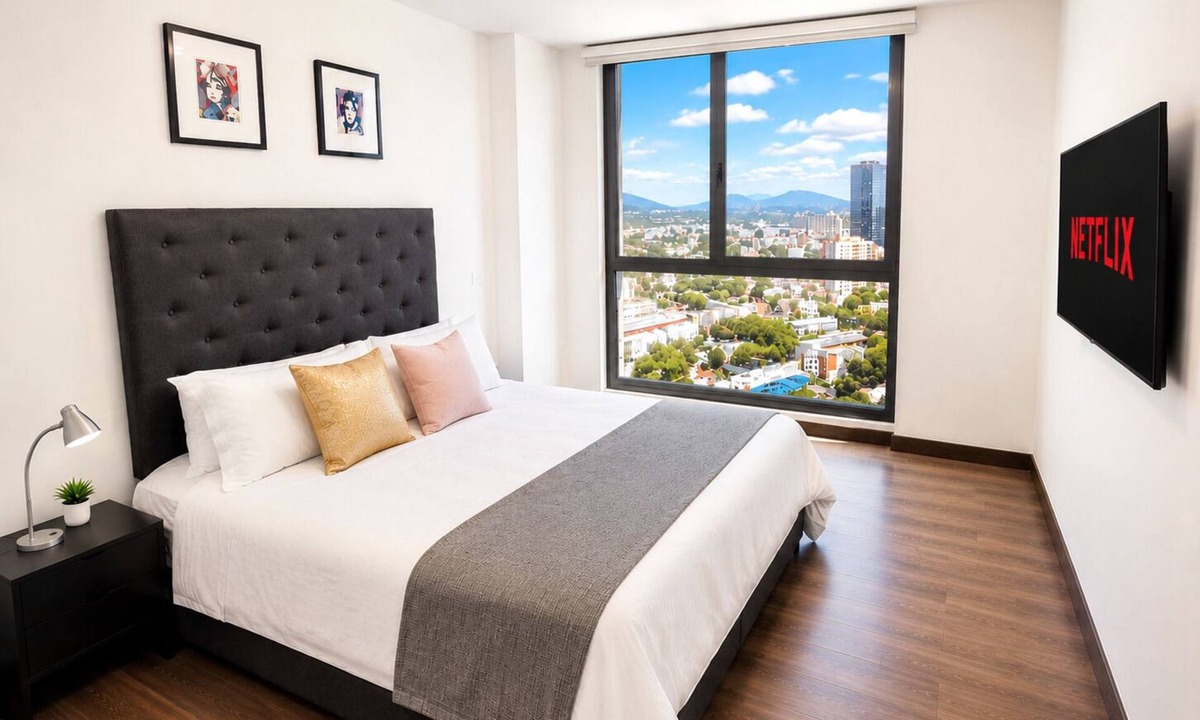Anahuac Apartment | FIFA World Cup Modern Hi-Rise with Indoor Pool & Hot Tub