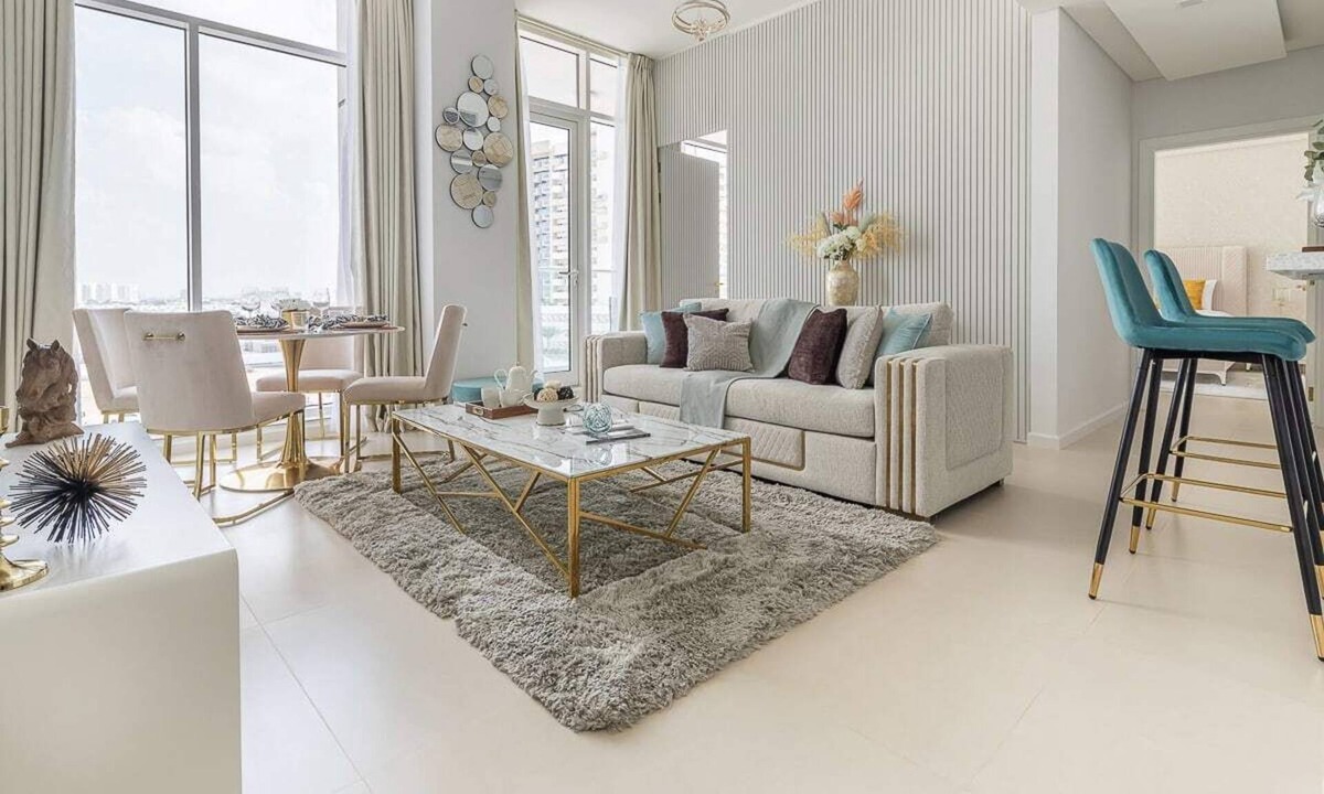 Discovery Gardens Apartment | Premium 1BR + Study Room w/Queen Bed - Sleeps 4!