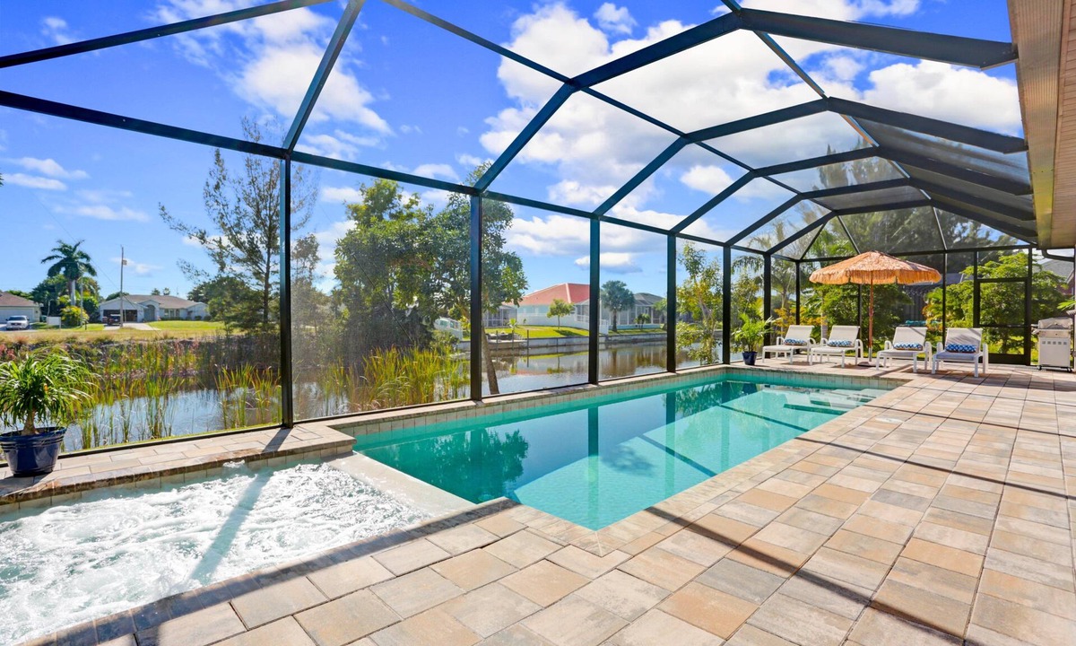 Pelican House | Waterfront Paradise in Cape Coral, 4BR Salt Pool & Spa