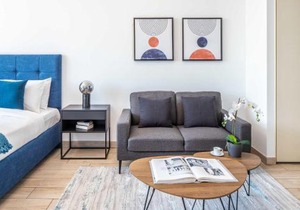 Silkhaus large modern studio with Burj Khalifa view