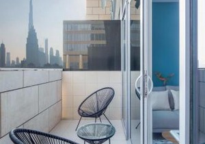 Silkhaus refurbished studio with Burj Khalifa view in DIFC