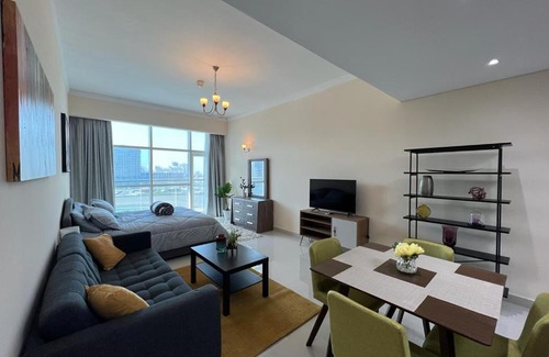Dubai Sports City Apartment | Huge Studio Designer's Furnished