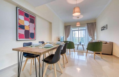 Dubai Apartment | Lake.City above the metro with fabulous view