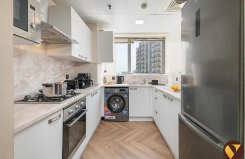 Jumeirah Village Circle Apartment | Vogue Elegant JVC Apartment near Circle Mall with large balcony Pool and Gym access