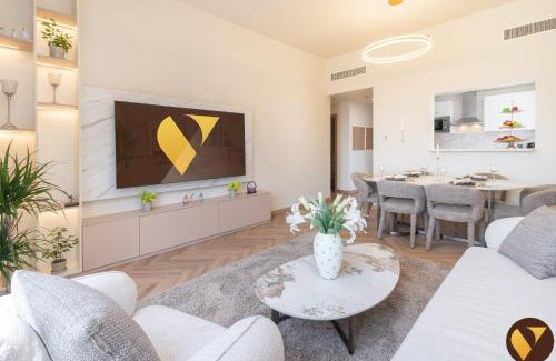 Jumeirah Village Circle Apartment | Vogue Elegant JVC Apartment near Circle Mall with large balcony Pool and Gym access