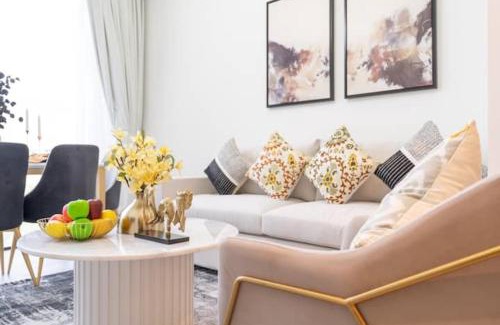 Dubai Apartment | Vogue Elegant Sobha Hartland one bedroom Apartment with kids room, near Downtown with Pool & Gym Access