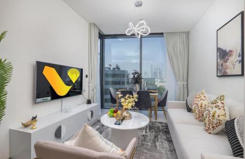 Dubai Apartment | Vogue Elegant Sobha Hartland one bedroom Apartment with kids room, near Downtown with Pool & Gym Access