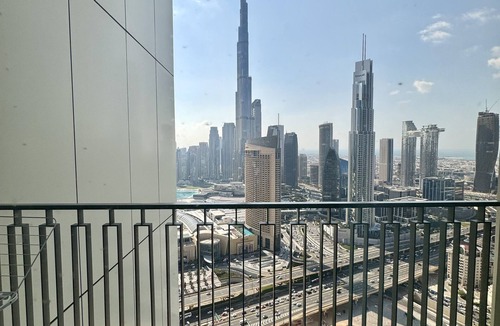 Ras Al Khor Industrial Area Apartment | 2BR on 44th Floor, Burj View, Walk to Dubai Mall