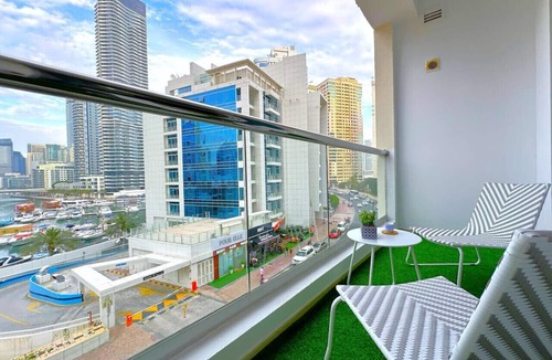 Jabal Ali 2 Apartment | Big Studio w/Balcony and easy access to the Beach in Marina
