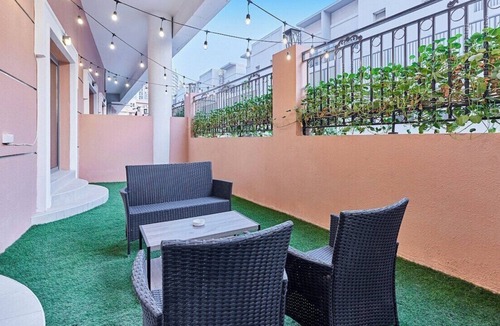 Jumeirah Village Circle Apartment | bnbme | Stylish JVC Apartment | Pool & Private Patio