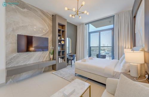 Dubai Apartment | Bright & Luxury Studio with Balcony in Al Furjan