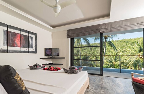 Mae Nam Villa | Contemporary villa 5 minutes from the beach with a view of the coconut grove and the sea