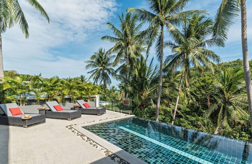 Mae Nam Villa | Contemporary villa 5 minutes from the beach with a view of the coconut grove and the sea