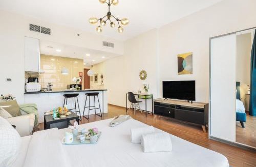 Jumeirah Village Triangle Apartment | FIRST CLASS Studio Cozy Vibes and Stylish Escape