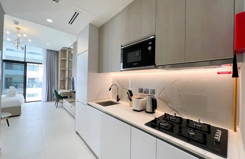 Discovery Gardens Apartment | New Luxury Studio near Marina-4min walk from Metro