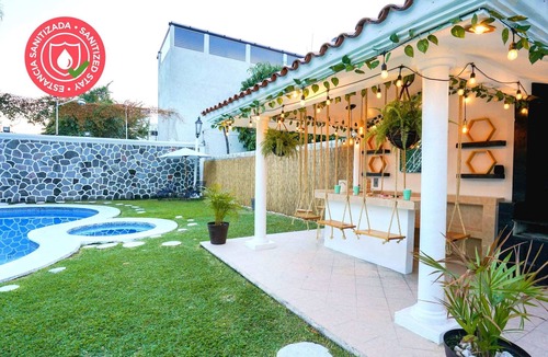 Burgos Bugambilias House | Rest days in Bugambilias| Grill and Pool