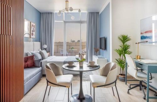 Bur Dubai Apartment | Silkhaus refurbished studio with Burj Khalifa view in DIFC