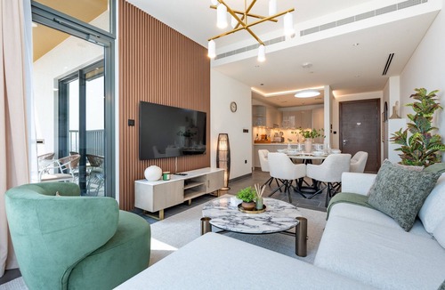 Nad Al Sheba Apartment | Skyline Views 2BR, Steps from a Park, Minutes Drive to Meydan Golf Club