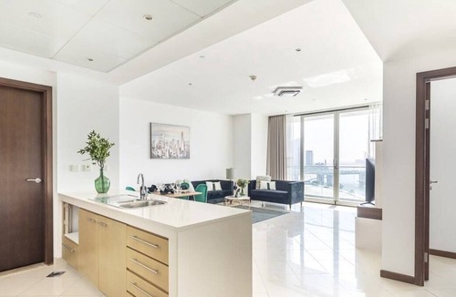 Dubai Festival City Apartment | Spacious 1BR Apartment With Lovely Dubai Creek Views