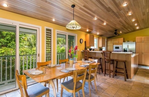 Wainiha House | Spacious, 5 bed/3 bath, mountain view home, across from beach path! TVNC-5137