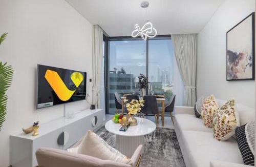 Dubai Apartment | Vogue Elegant Sobha Hartland one bedroom Apartment with kids room, near Downtown with Pool & Gym Access