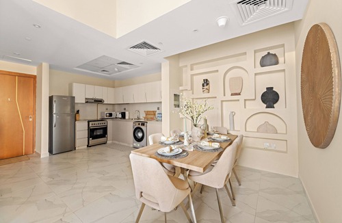 Business Bay Apartment | Waterfront + Burj Views + Aesthetic + Pool & Gym