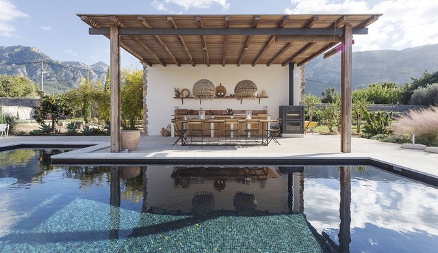 Exclusive designer stone villa with views over the mountains