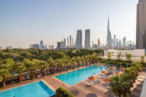 Silkhaus refurbished studio with Burj Khalifa view in DIFC