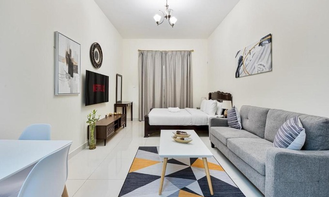 Dubai Sports City Apartment | Amazing Studio with Sauna, Gym and Pool