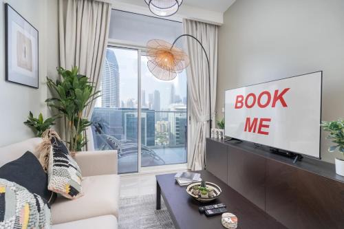 Downtown Dubai Apartment | Awesome 1-Bedroom Apartment for 4 with Burj Views at Vera Tower in Business Bay