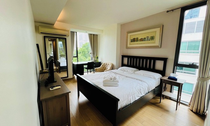 Sukhumvit Apartment | Cozy Garden-View 1BR 700m BTS ThongLo, Sukhumvit49, Samitivej Hospital