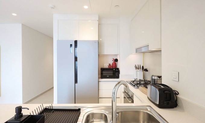 Trade Center Apartment | Lavish 2 Bedroom Suite with Burj Khalifa View & Direct Dubai Mall Access
