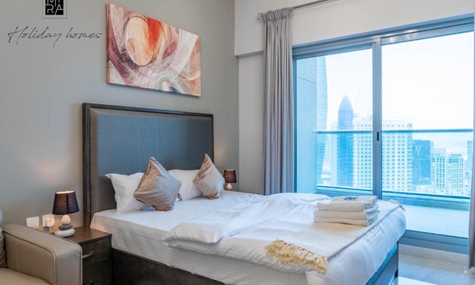 Business Bay Apartment | Mira Holiday Homes - Studio with Burj Khalifa View - Elite Business Bay