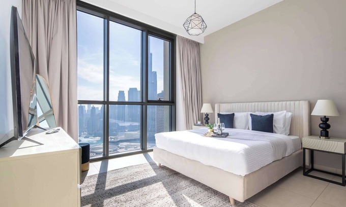 Za'abeel 2 Apartment | Modern 2BR with full Burj Khalifa & Fountain Views