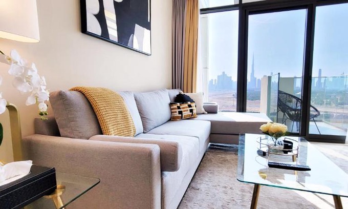 Jadaf Apartment | New Bright & Modern Luxury 1BR with Full Burj View