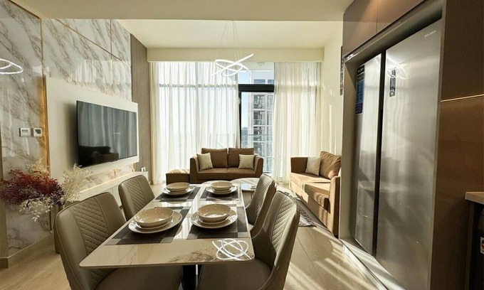 Nad Al Sheba Apartment | Spacious 3BR in Azizi Riviera by Bespoke
